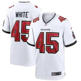 mens nike devin white white tampa bay buccaneers game jerse